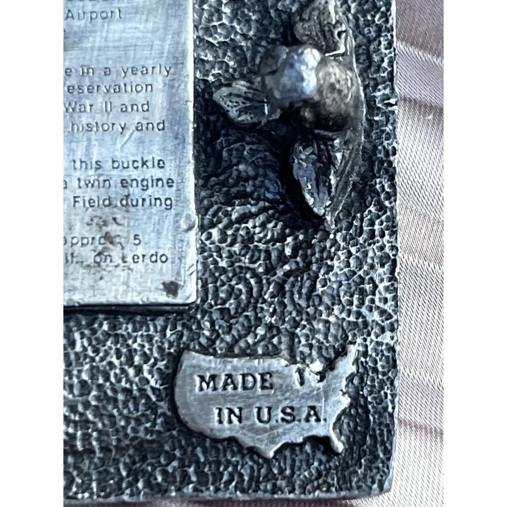 VTG 1986 Historical Aircraft T-141 Belt Buckle Minter Field LE #963/3500 USA